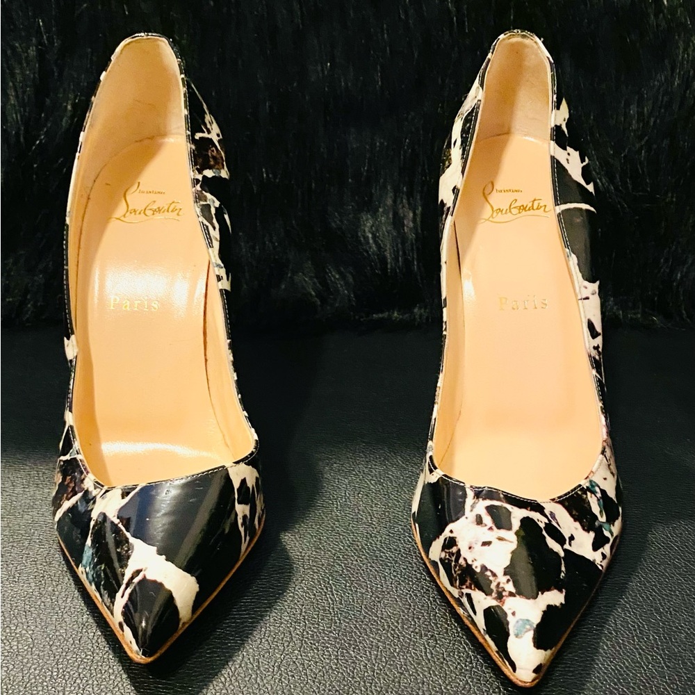 Christian Louboutin Black and White Stiletto Heels